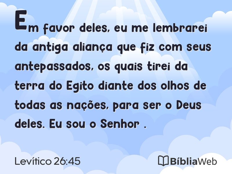 Levítico 26:45 em imagem para compartilhar