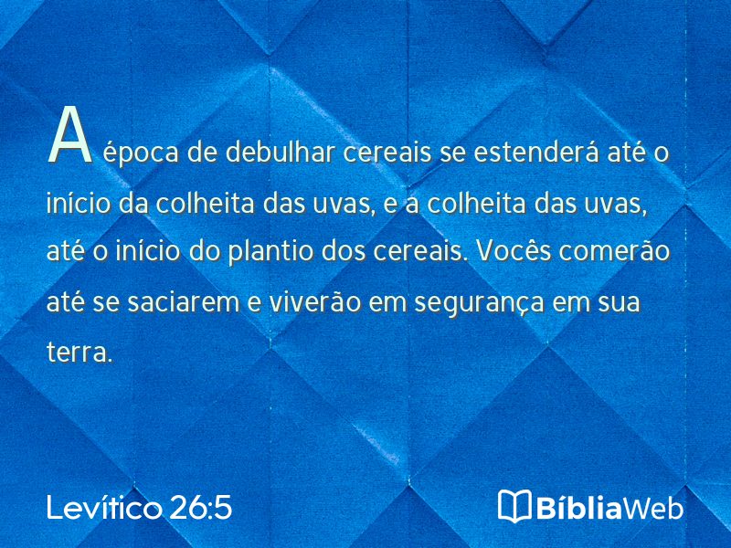 Levítico 26:5 em imagem para compartilhar