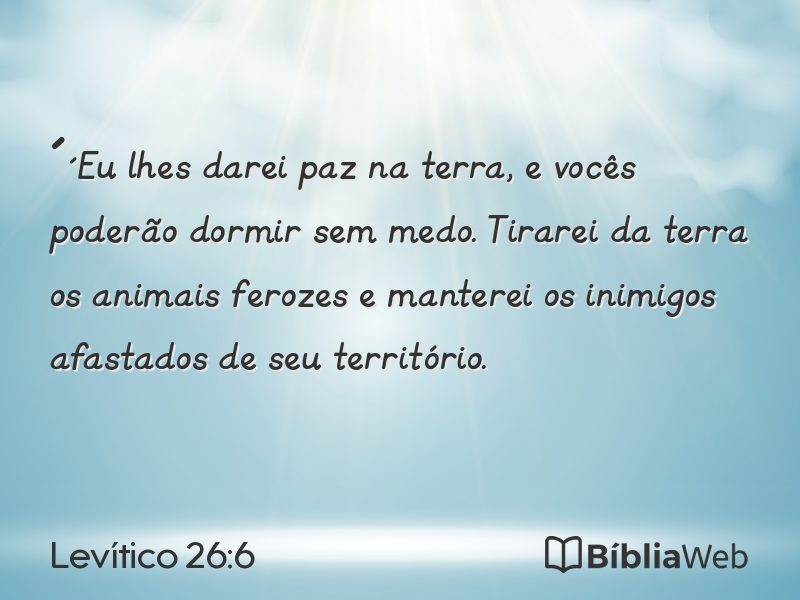 Levítico 26:6 em imagem para compartilhar