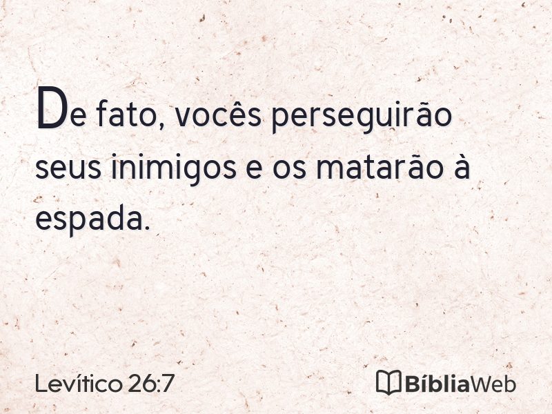 Levítico 26:7 em imagem para compartilhar