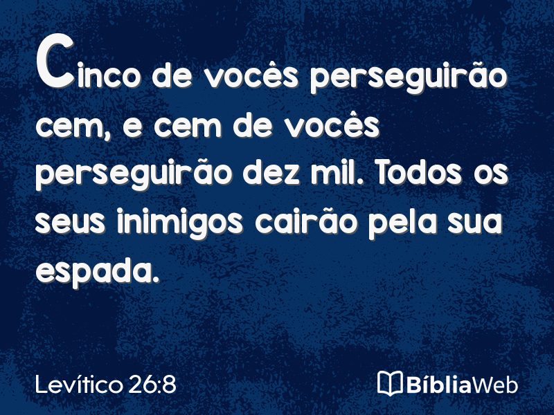 Levítico 26:8 em imagem para compartilhar