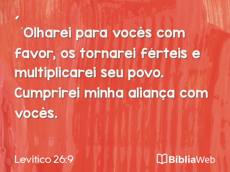 Levítico 26:9 em imagem para compartilhar