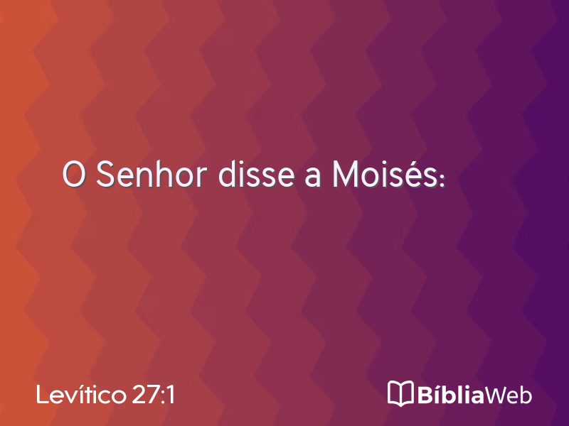 Levítico 27:1 em imagem para compartilhar