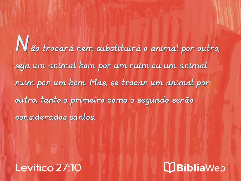 Levítico 27:10 em imagem para compartilhar