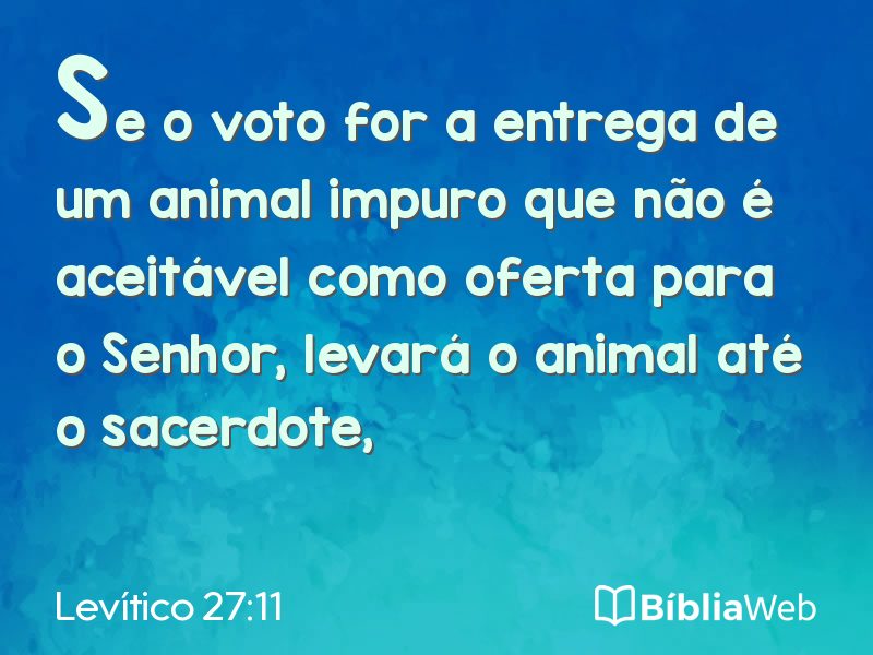 Levítico 27:11 em imagem para compartilhar