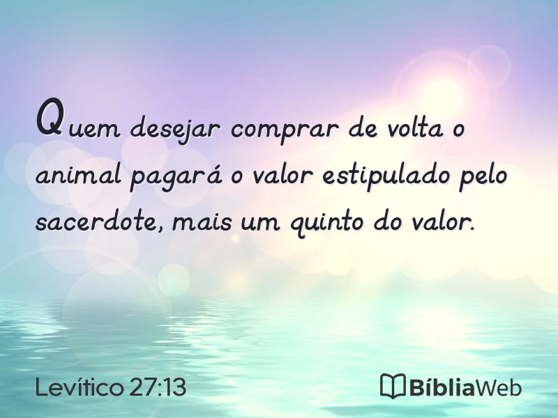Levítico 27:13 em imagem para compartilhar