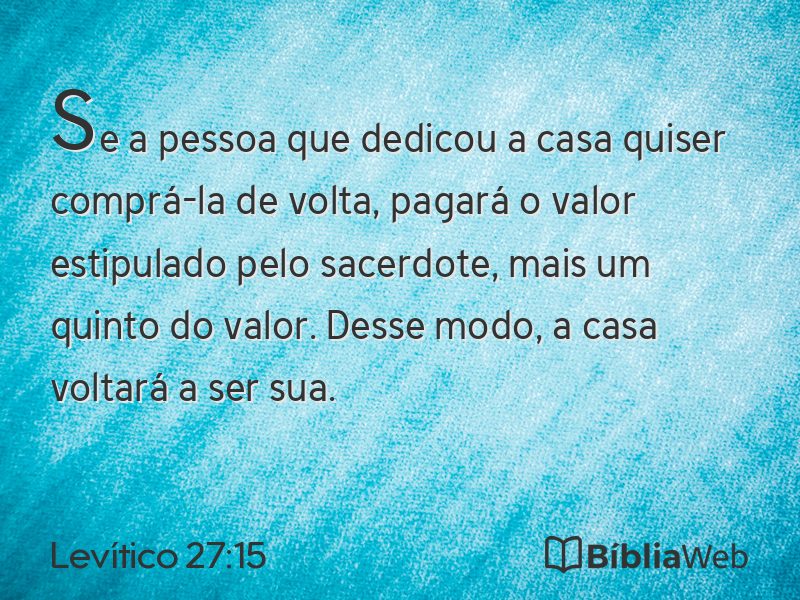 Levítico 27:15 em imagem para compartilhar