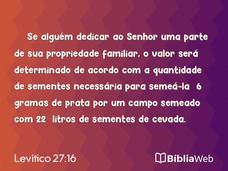 Levítico 27:16 em imagem para compartilhar