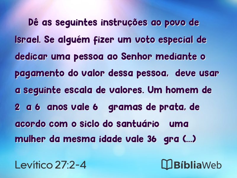 Levítico 27:2-4 em imagem para compartilhar