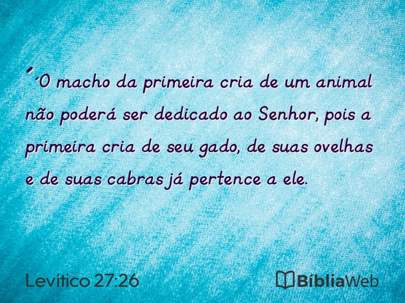 Levítico 27:26 em imagem para compartilhar