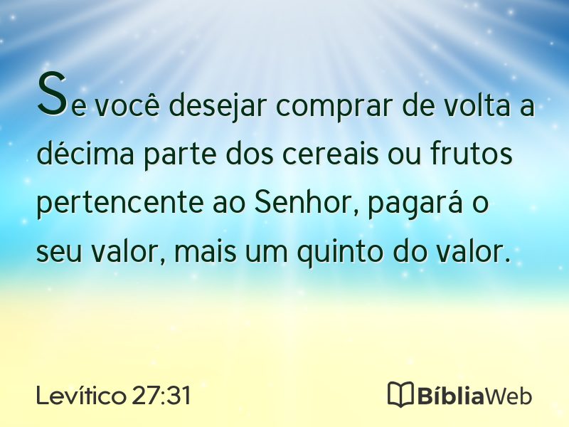 Levítico 27:31 em imagem para compartilhar