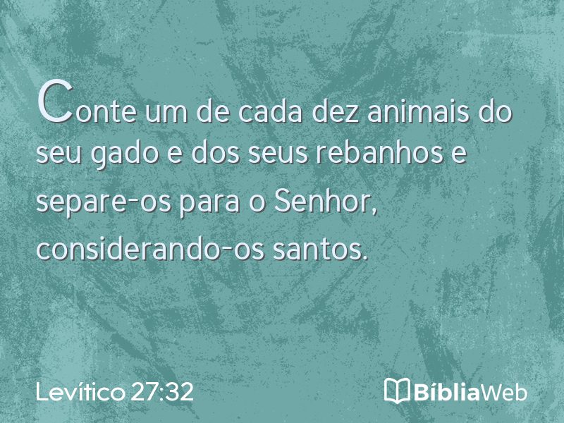 Levítico 27:32 em imagem para compartilhar