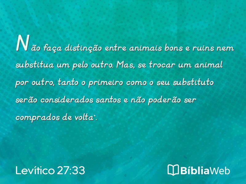 Levítico 27:33 em imagem para compartilhar
