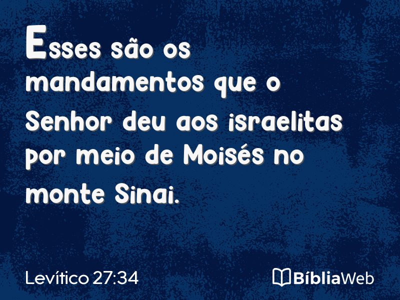 Levítico 27:34 em imagem para compartilhar