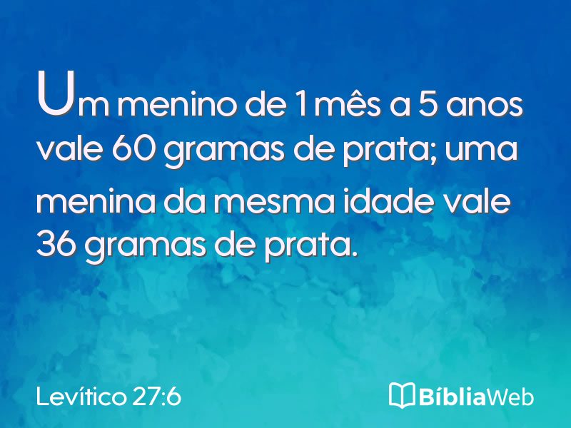 Levítico 27:6 em imagem para compartilhar