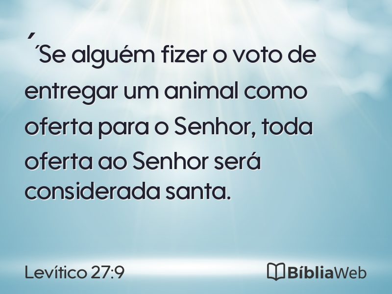 Levítico 27:9 em imagem para compartilhar