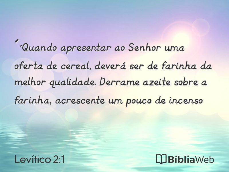 Levítico 2:1 em imagem para compartilhar