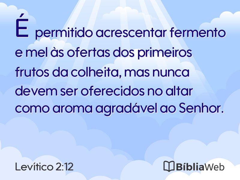 Levítico 2:12 em imagem para compartilhar