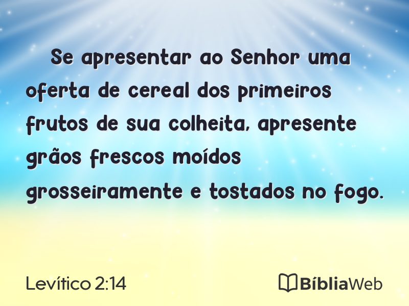 Levítico 2:14 em imagem para compartilhar