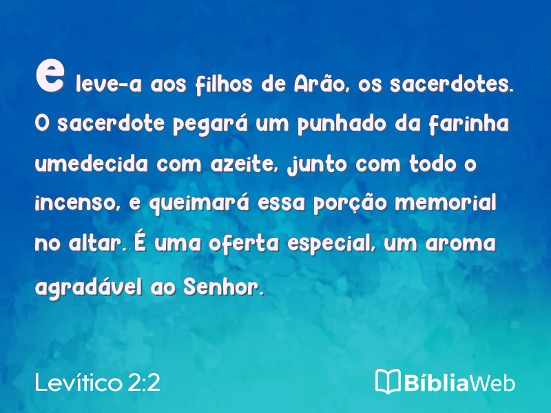 Levítico 2:2 em imagem para compartilhar