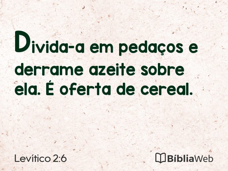 Levítico 2:6 em imagem para compartilhar