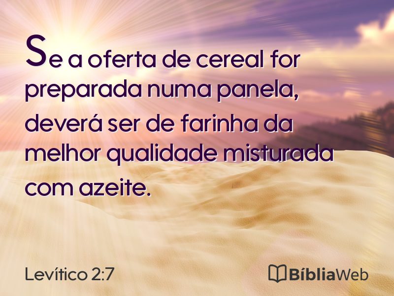 Levítico 2:7 em imagem para compartilhar