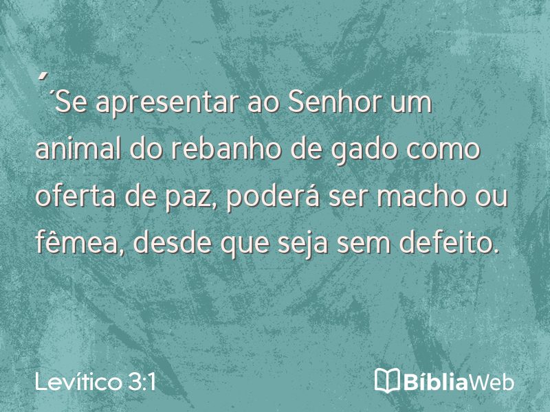 Levítico 3:1 em imagem para compartilhar