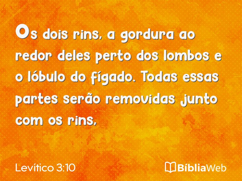 Levítico 3:10 em imagem para compartilhar