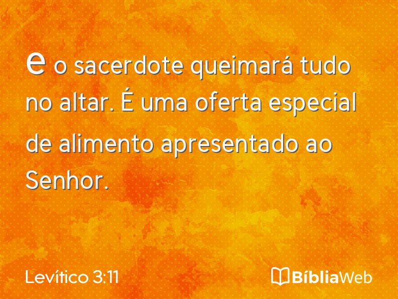 Levítico 3:11 em imagem para compartilhar
