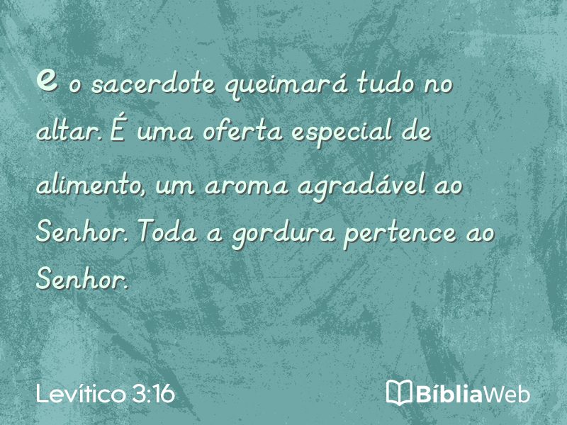Levítico 3:16 em imagem para compartilhar