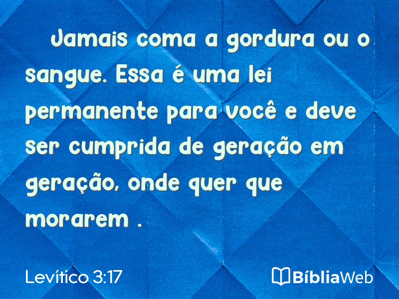 Levítico 3:17 em imagem para compartilhar