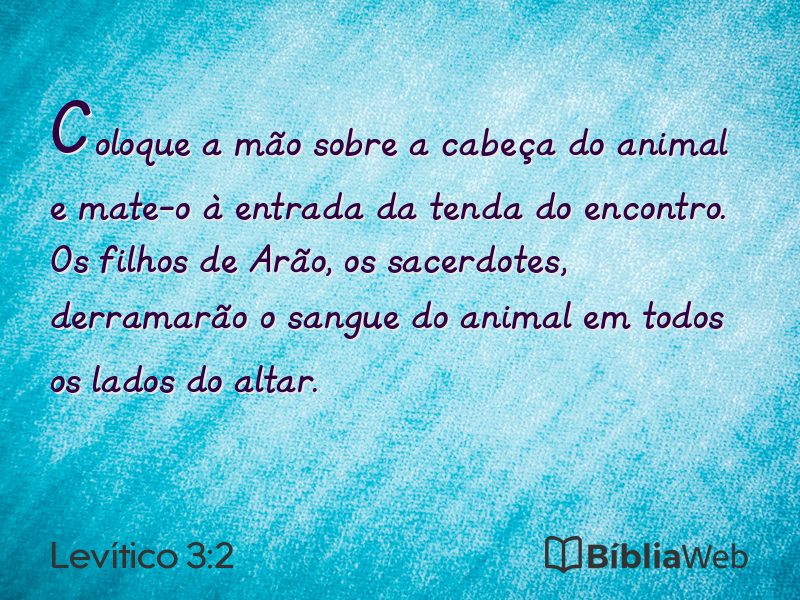 Levítico 3:2 em imagem para compartilhar
