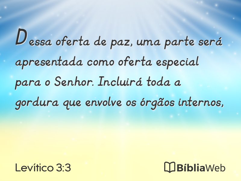Levítico 3:3 em imagem para compartilhar