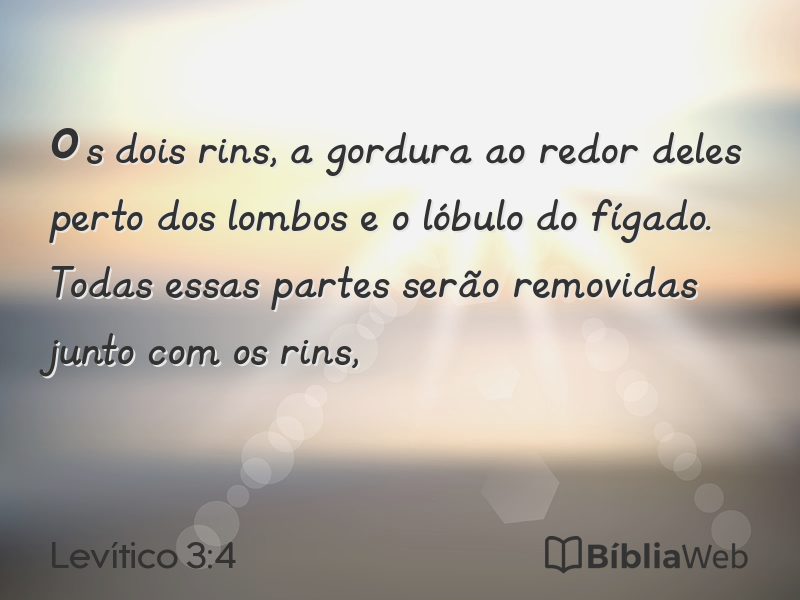 Levítico 3:4 em imagem para compartilhar