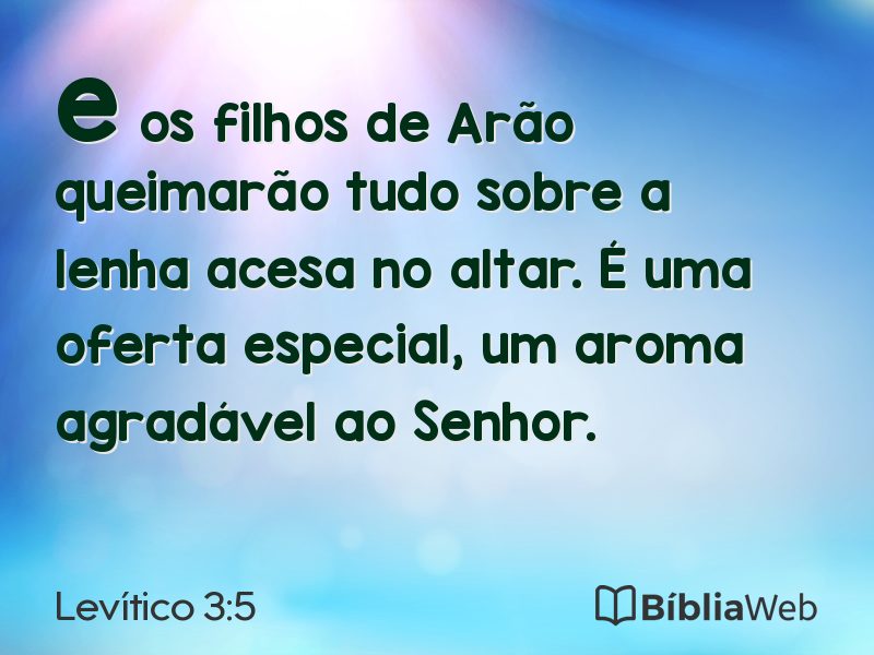 Levítico 3:5 em imagem para compartilhar