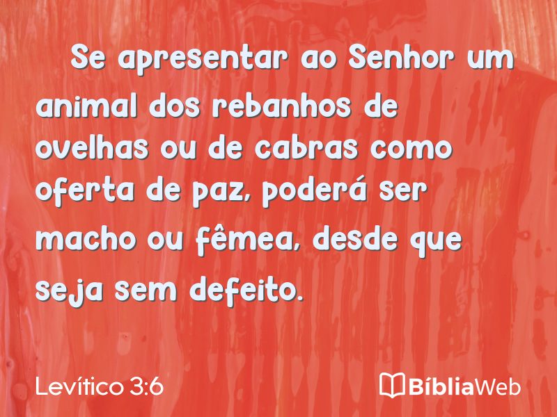 Levítico 3:6 em imagem para compartilhar
