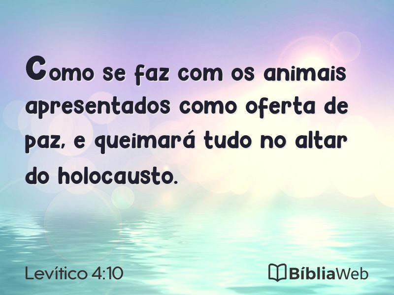 Levítico 4:10 em imagem para compartilhar