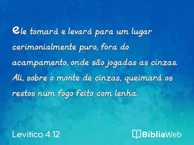 Levítico 4:12 em imagem para compartilhar