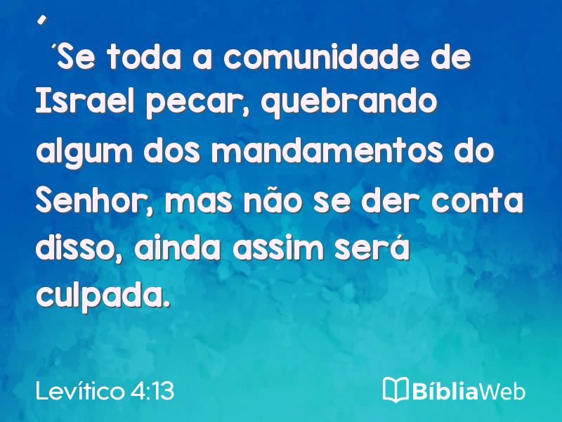 Levítico 4:13 em imagem para compartilhar