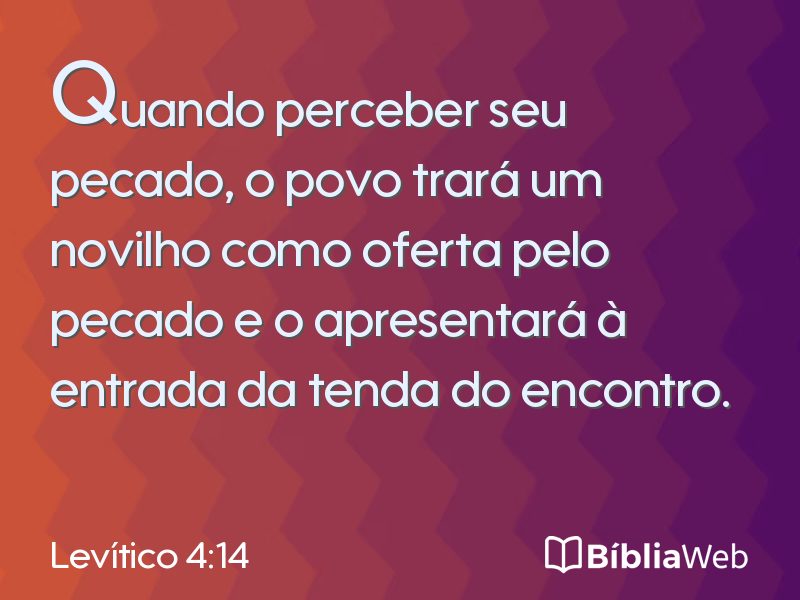 Levítico 4:14 em imagem para compartilhar