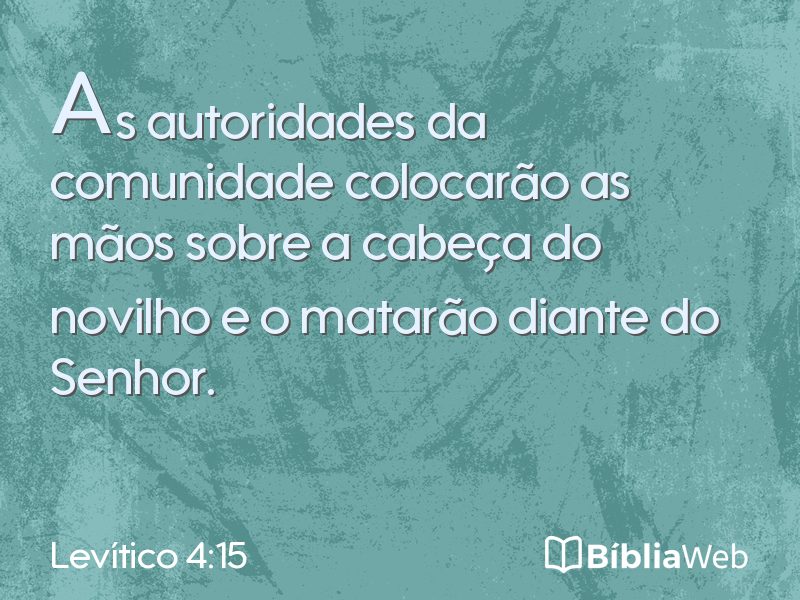 Levítico 4:15 em imagem para compartilhar