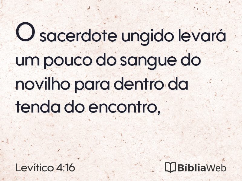 Levítico 4:16 em imagem para compartilhar