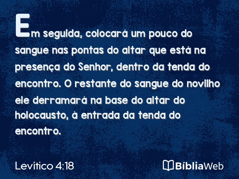 Levítico 4:18 em imagem para compartilhar