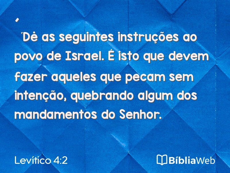 Levítico 4:2 em imagem para compartilhar