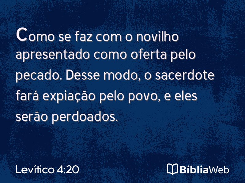 Levítico 4:20 em imagem para compartilhar