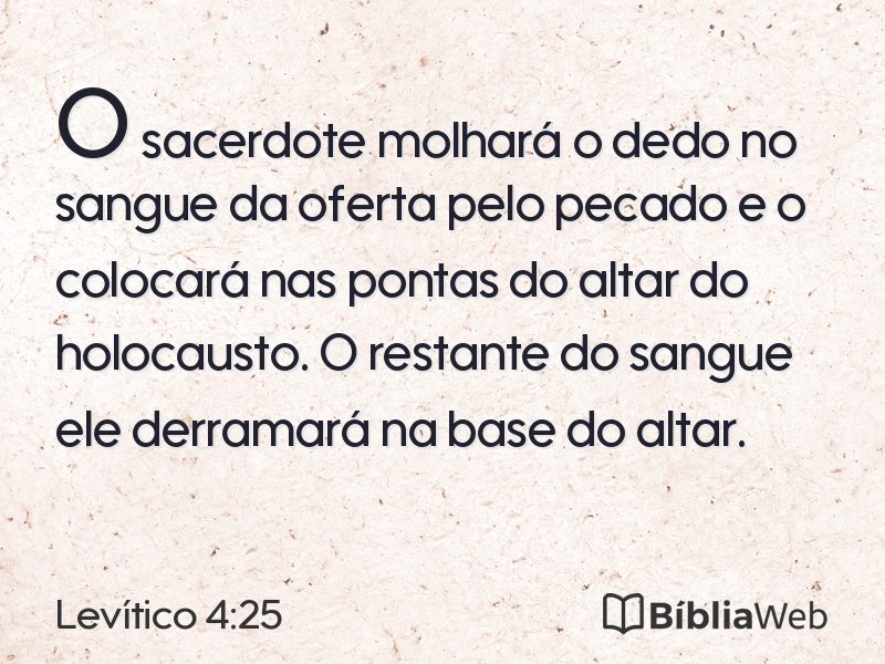 Levítico 4:25 em imagem para compartilhar