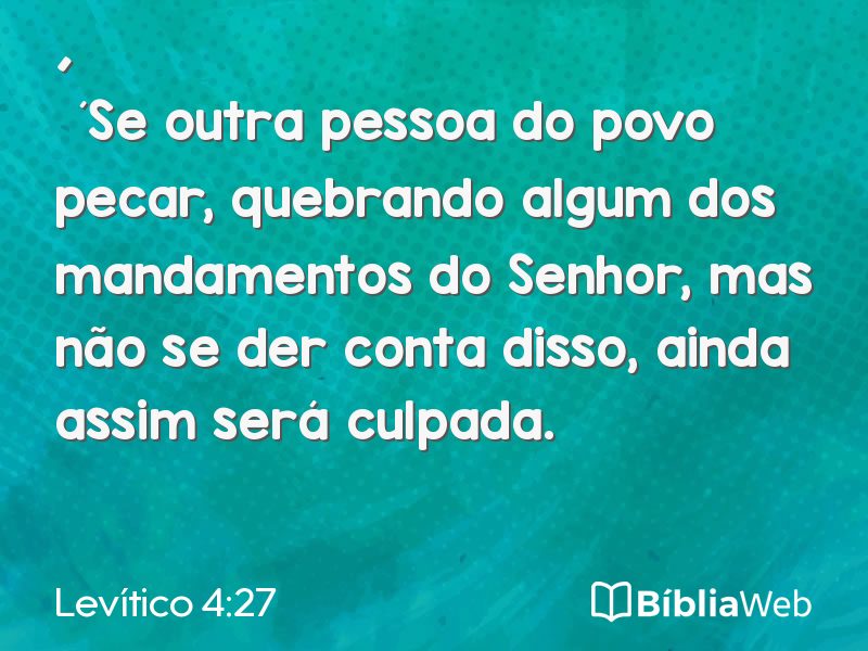 Levítico 4:27 em imagem para compartilhar