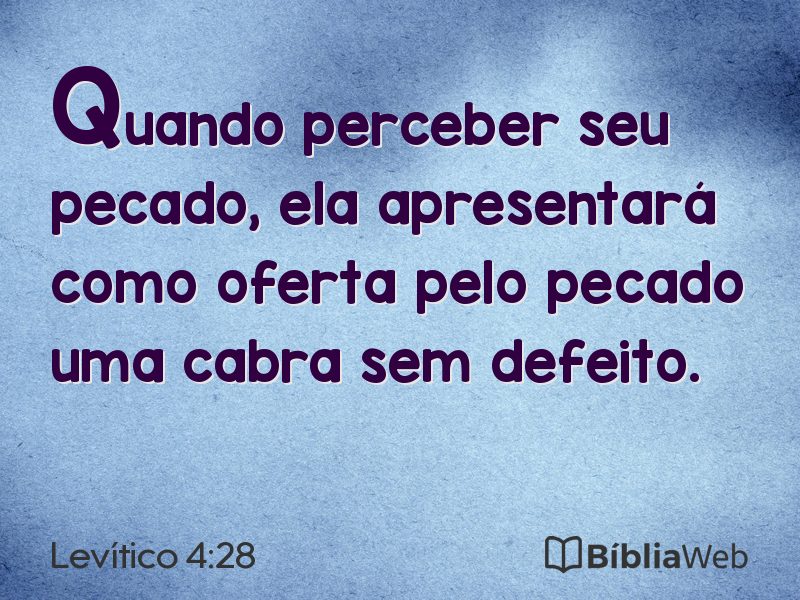 Levítico 4:28 em imagem para compartilhar