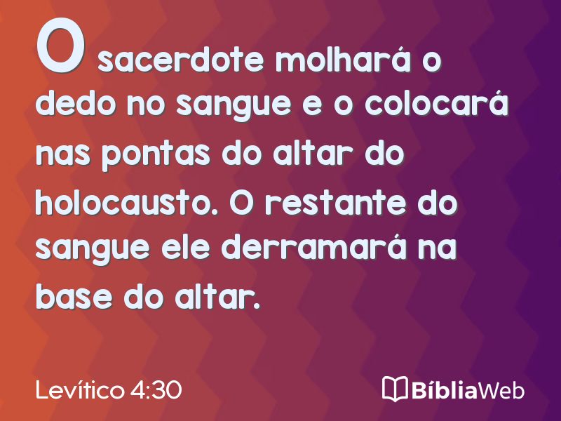 Levítico 4:30 em imagem para compartilhar