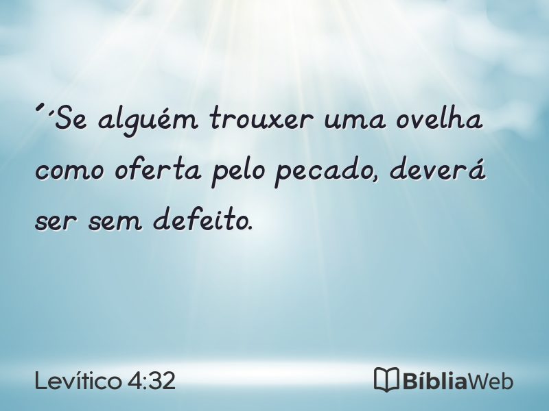 Levítico 4:32 em imagem para compartilhar